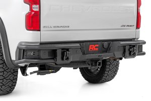 Chevrolet Silverado 1500 Rear Bumper - Rough Country - Tubular, LED - Textured Black - '19-'25